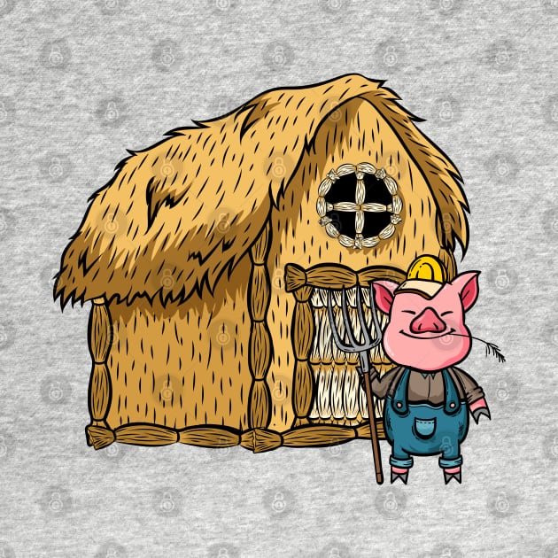 Three Pigs Straw House Lazy Halloween Costume by Sticker Steve